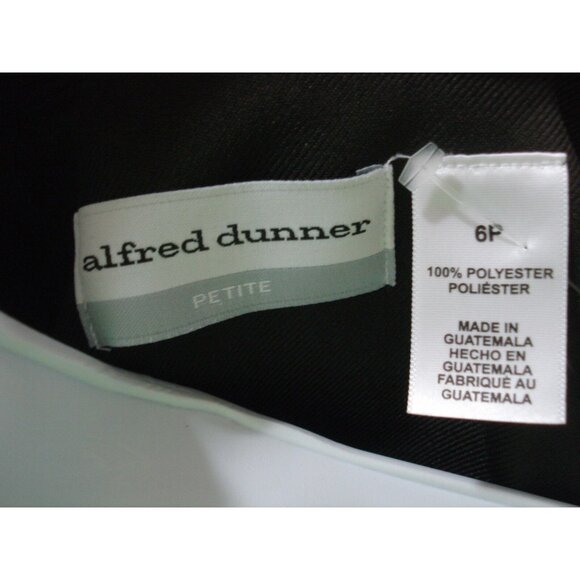 Alfred Dunner Faux Pockets Button Front Olive Blazer Jacket Petite Size 6P - Picture 9 of 9